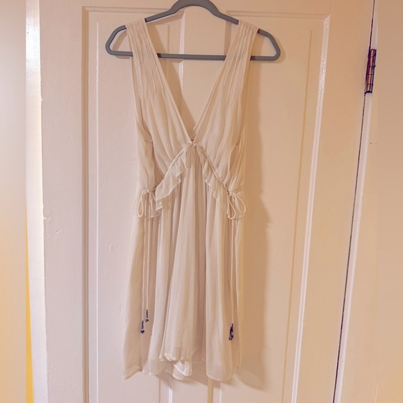 Free People Forget Me Not Rio Grande Ruffle Ivory Mini Dress - Picture 3 of 12